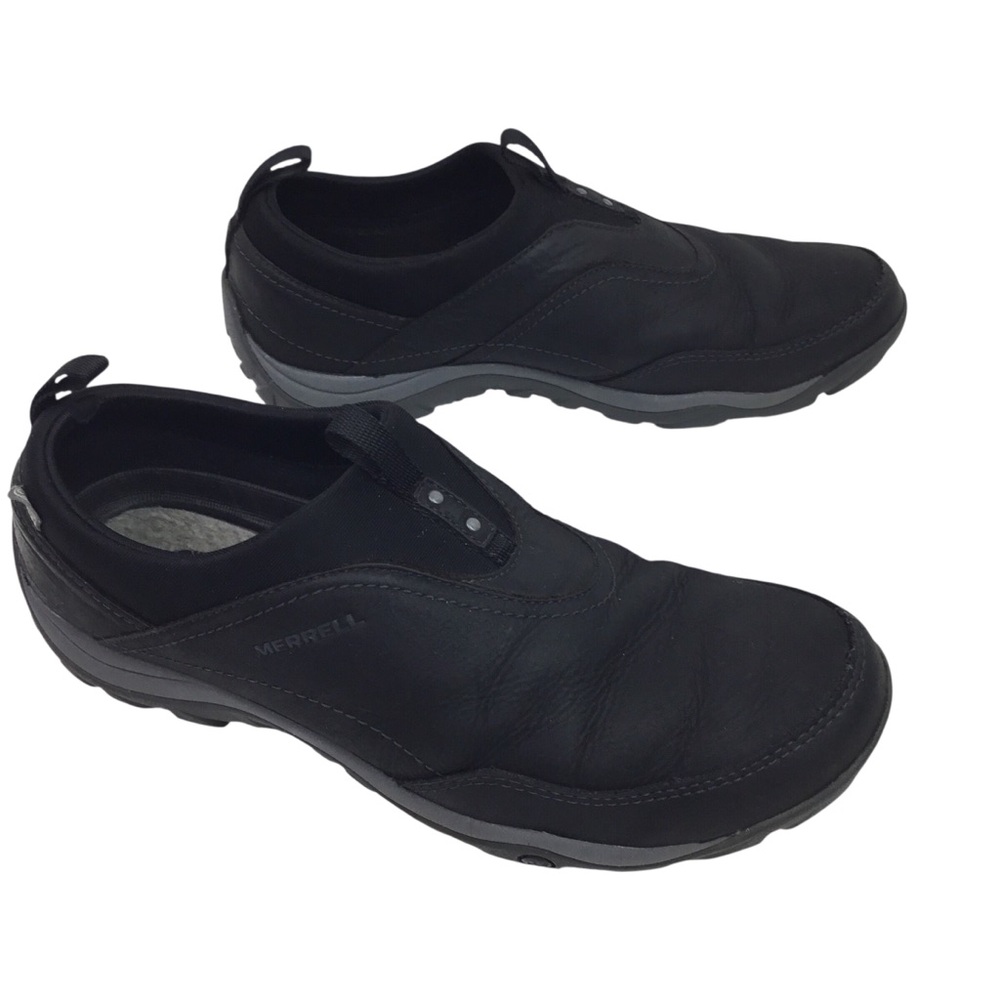 Merrell Bracken Insulated Nubuck Leather Waterproof Hiking Shoes Black - Picture 6 of 14